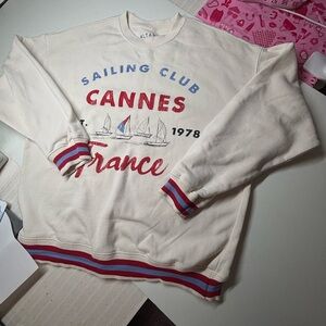 Altard State Cannes Sailing Club France Crewneck Sweater - White/Red/Blue